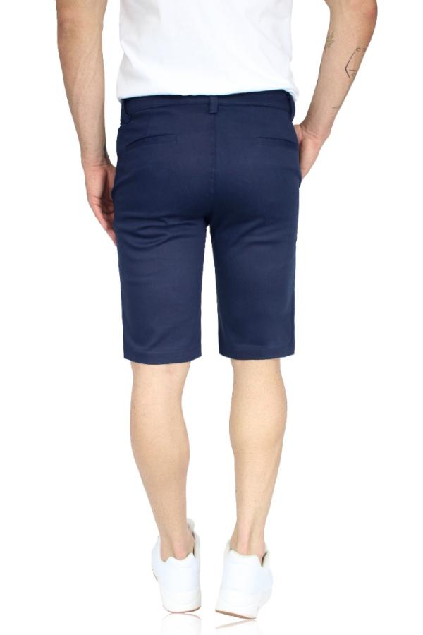 Bermuda Azul Marino De Vestir Slim Fit De Algodón Para Caballero